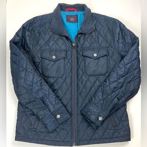 Untuckit Marne Navy Quilted Lightweight Jacket - Picture 2 of 14